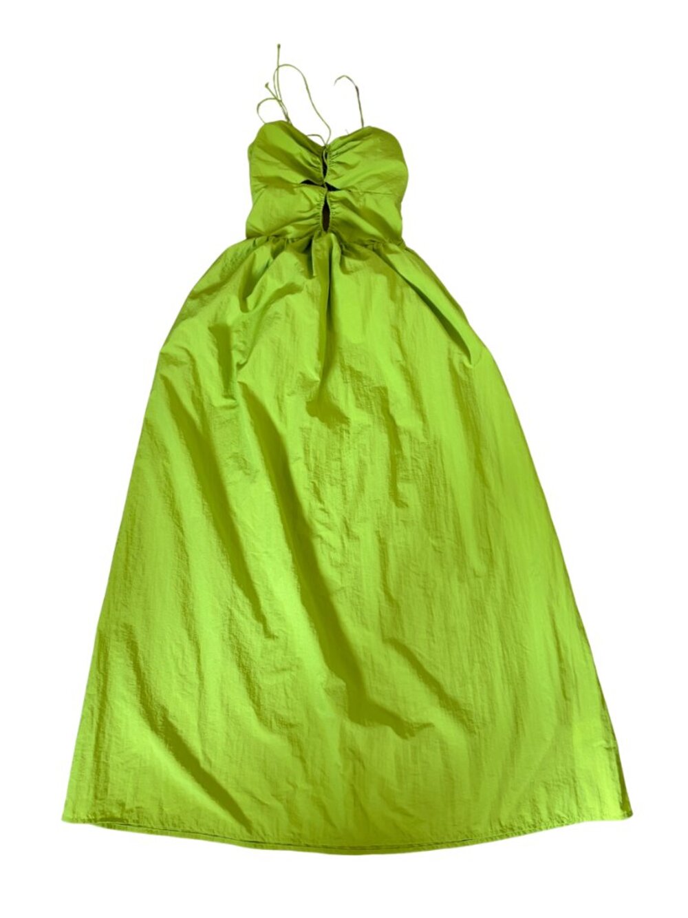 Rails Silvia Midi Dress Banana Leaf NWT Small Cutout Resort Vacation - Picture 3 of 11